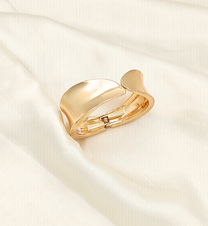 Gold Wave Bangle