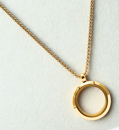 Gold Ring Pendant Necklace