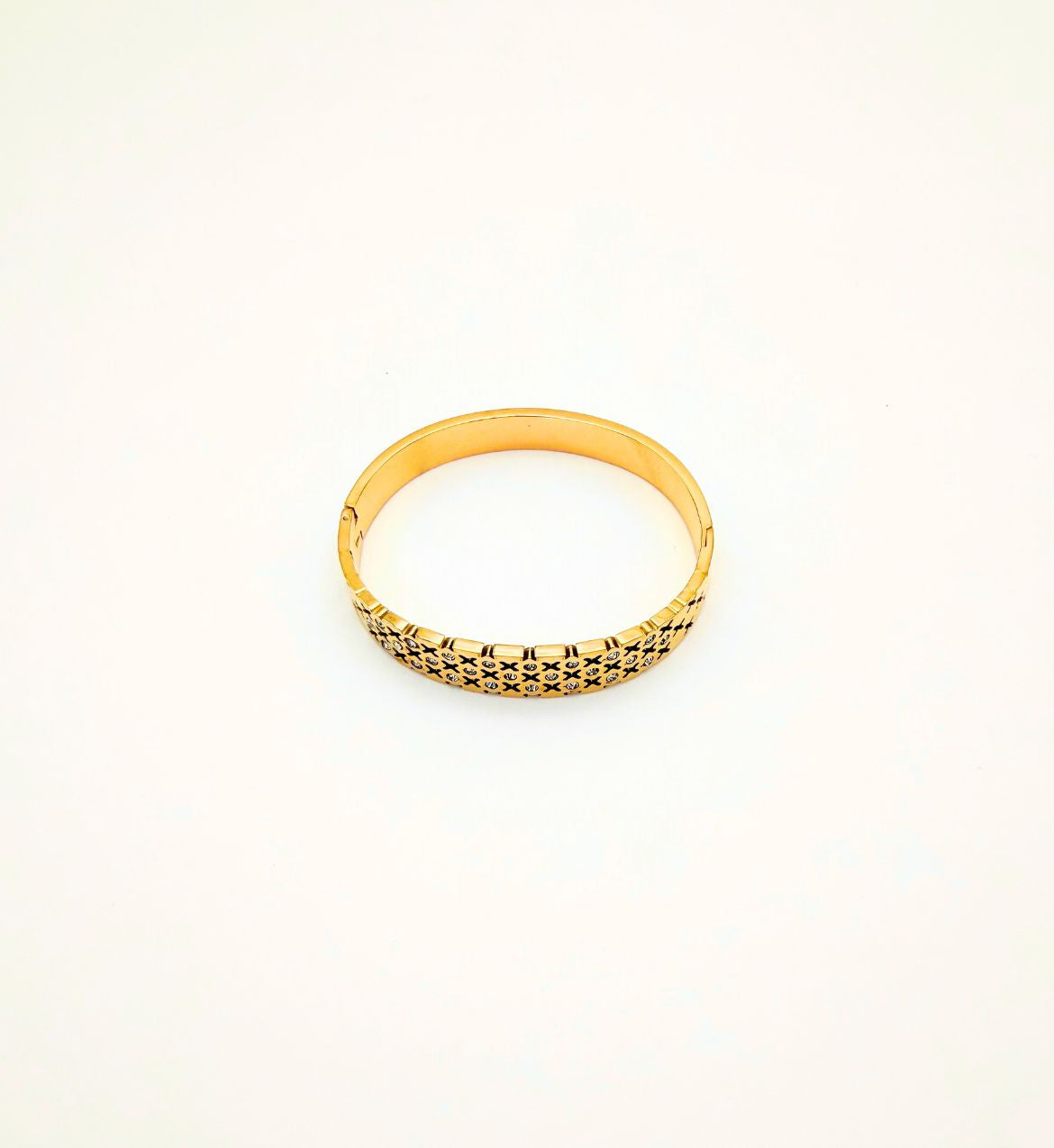 Textured Gold Bangle Bracelet