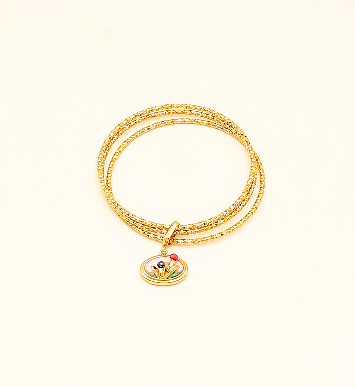 Charm Pendant Gold Bracelet