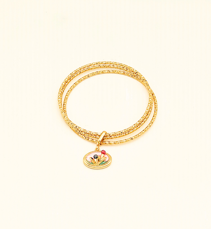 Charm Pendant Gold Bracelet