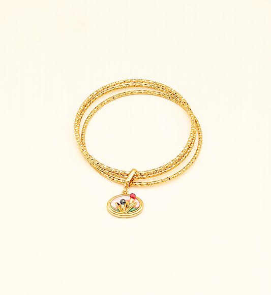 Charm Pendant Gold Bracelet