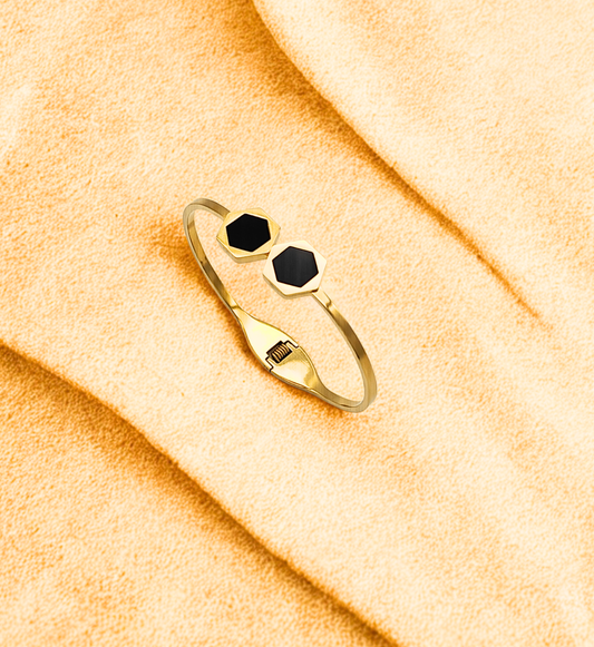 Black Hexa Bangle