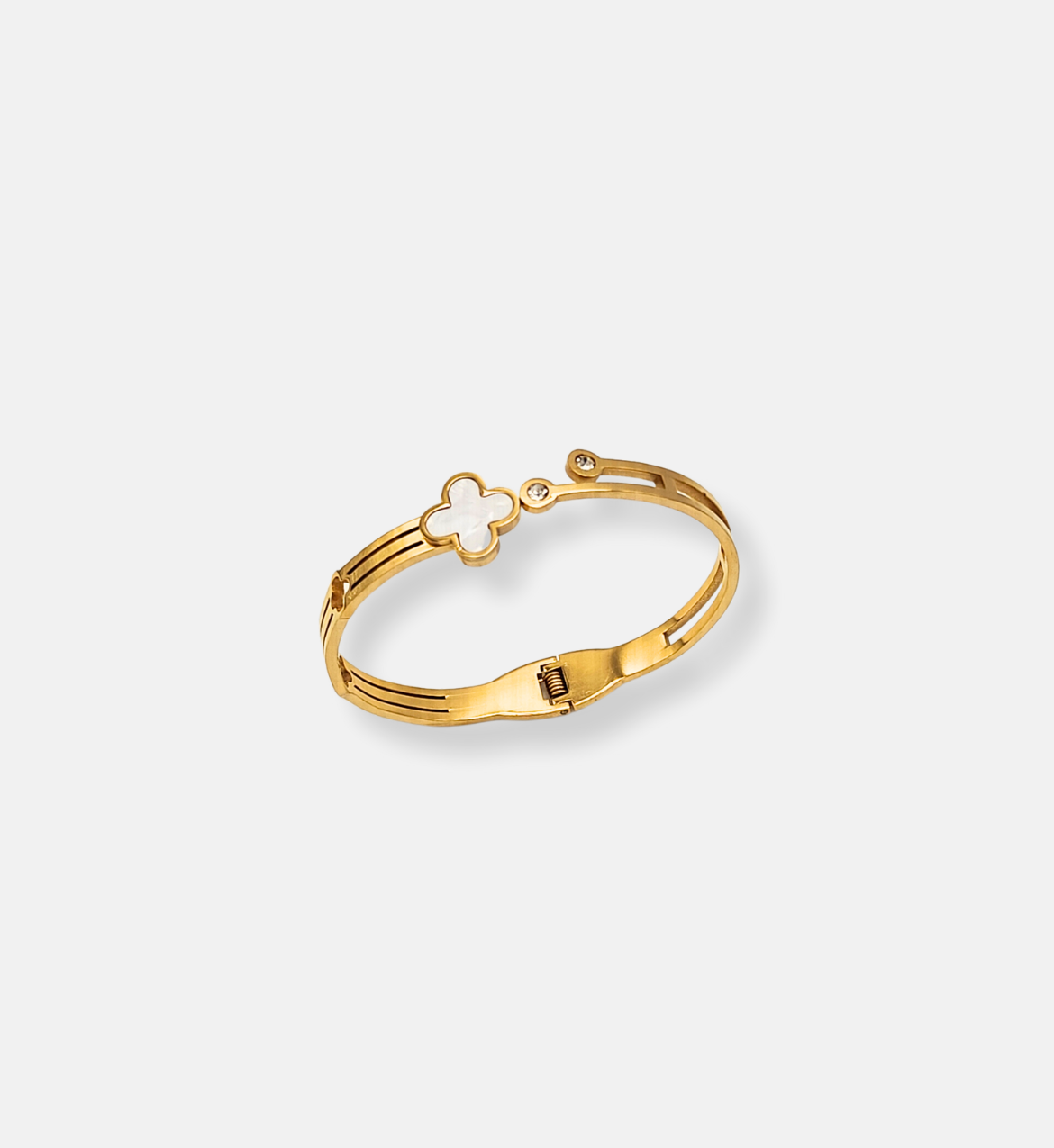 Clover Charm Bangle