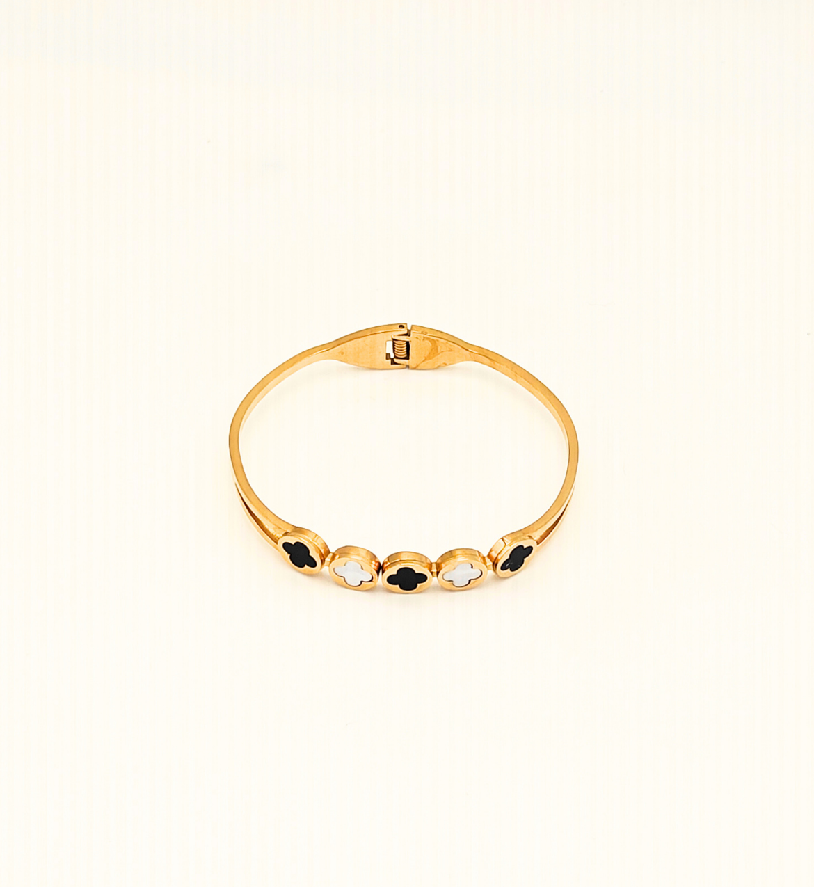 Clover Stacked Gold Bracelet