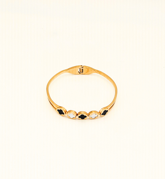 Clover Stacked Gold Bracelet