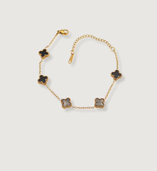 Elegant Black and Gold Bracelet