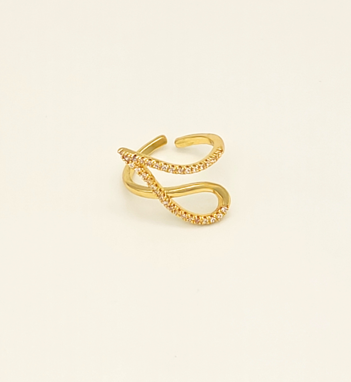 Gold Twisted Open Ring
