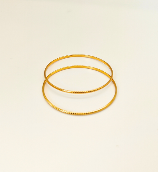 Classic Gold Bangles (Set of 2)