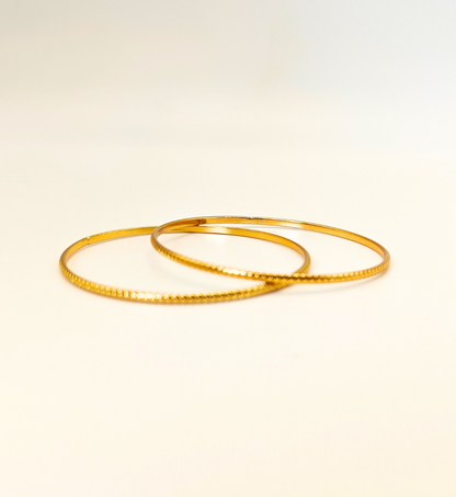 Classic Gold Bangles (Set of 2)