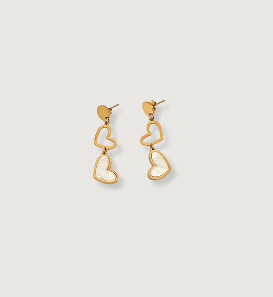 Heart-Shaped Dangle Earrings