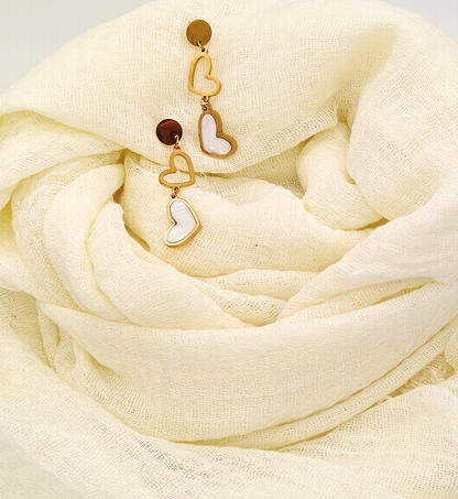 Heart-Shaped Dangle Earrings