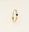 Black Round Accent Gold Bracelet