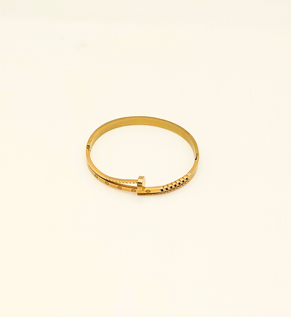 Buckle-Inspired Gold Bracelet