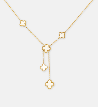 Clover Drop Gold Necklace