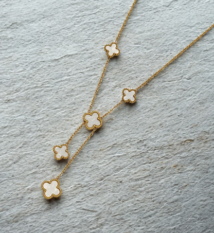 Clover Drop Gold Necklace