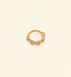 Crystal Heart Gold Ring