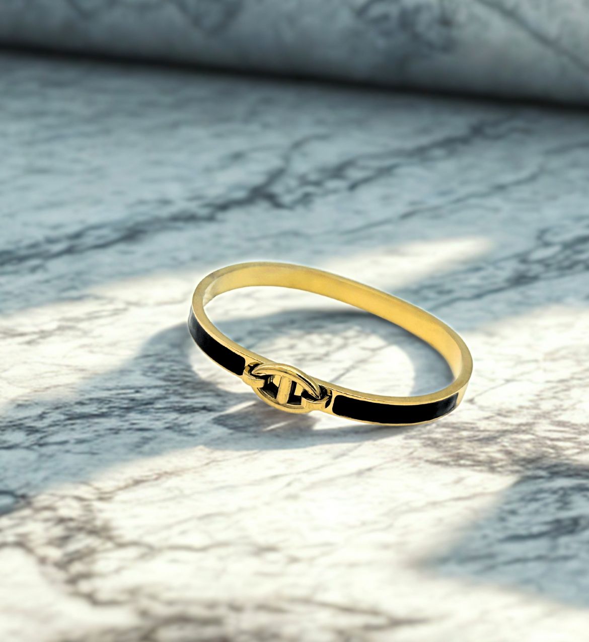 Gold and Black Anti-Tarnish Bracelet