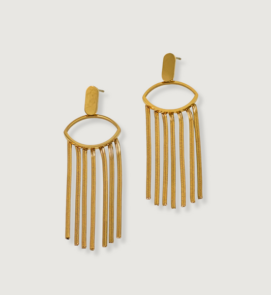 Golden Fringe Earrings