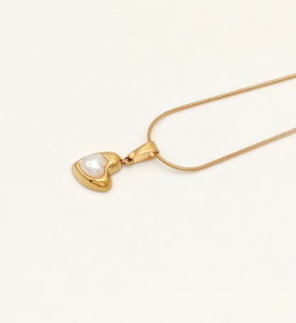 Heart-Shaped Pearl Pendant