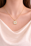 Heart-Inlaid Mother-of-Pearl Pendant