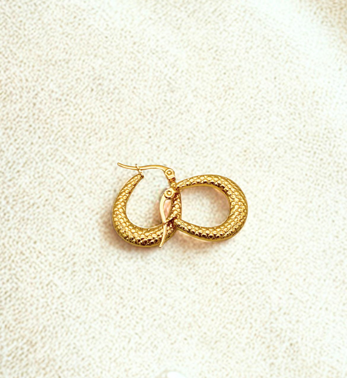 Textured Gold Hoops