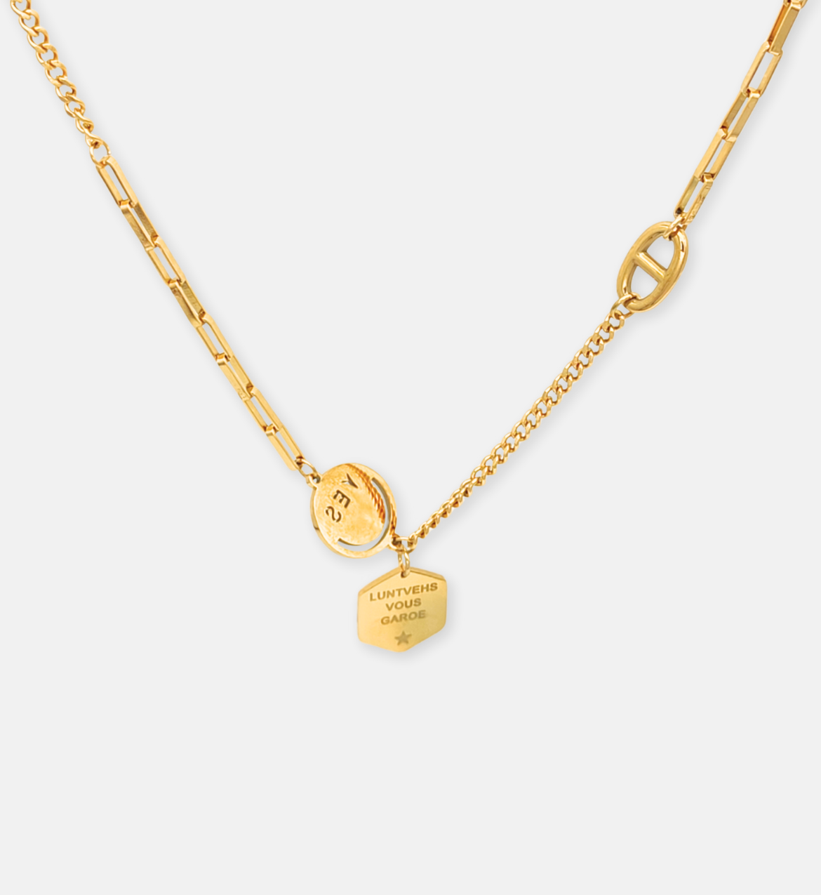 Dual Tag Charm Necklace