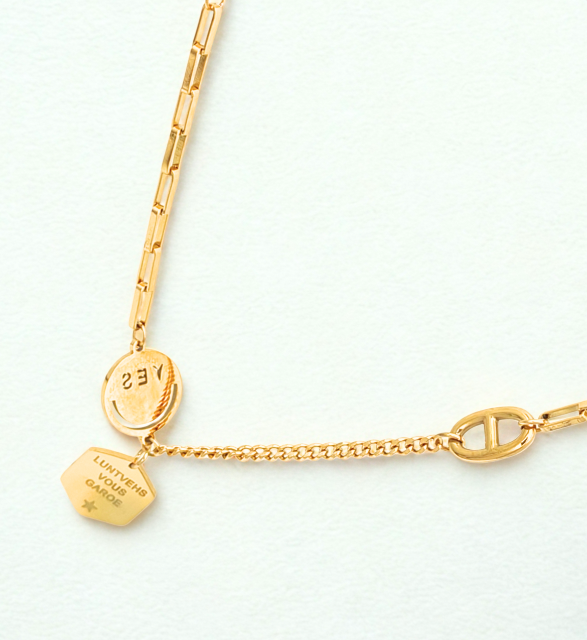 Dual Tag Charm Necklace