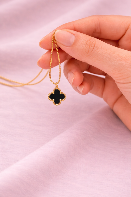 Black Flower Pendant
