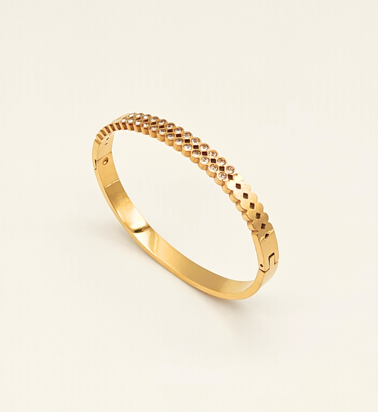 Textured Diamond Bangle