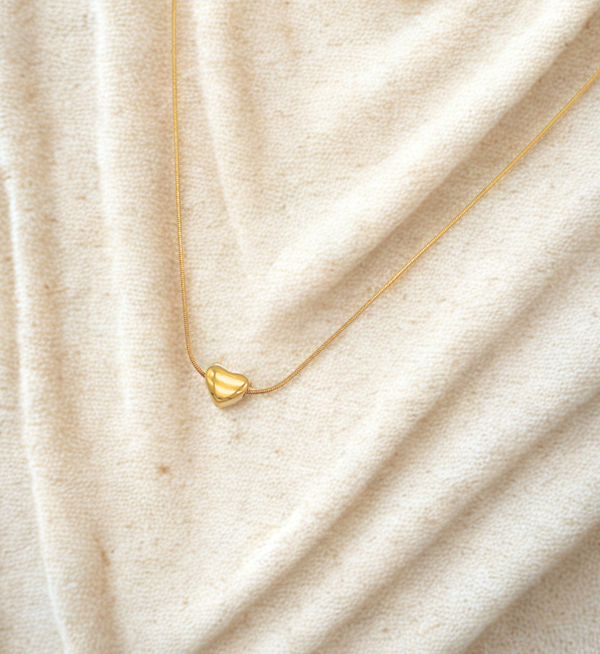 Petite Gold Heart Necklace