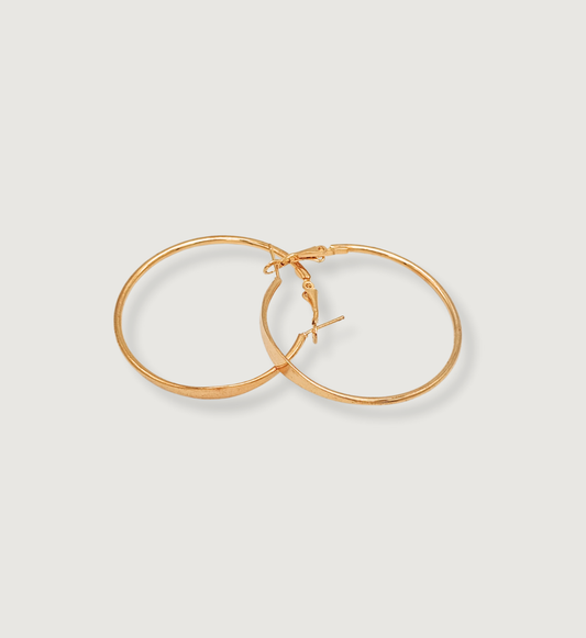 Classic Gold Round Hoops