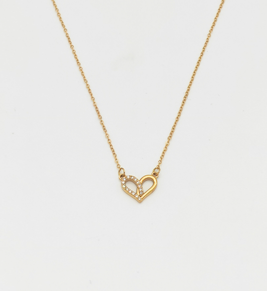 Dual Heart Stone Pendant