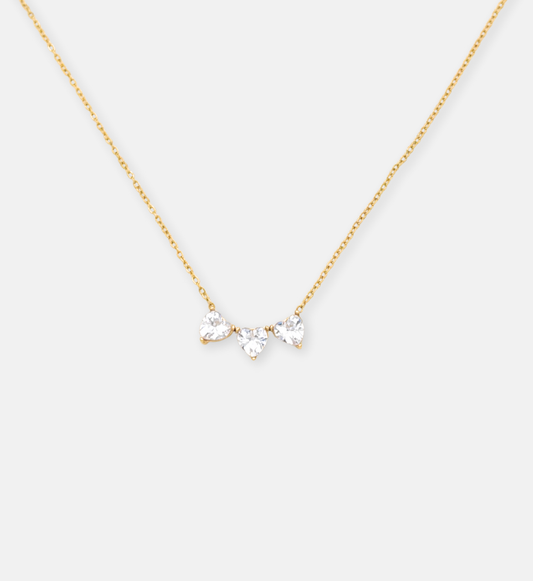 Triple Heart Crystal Pendant