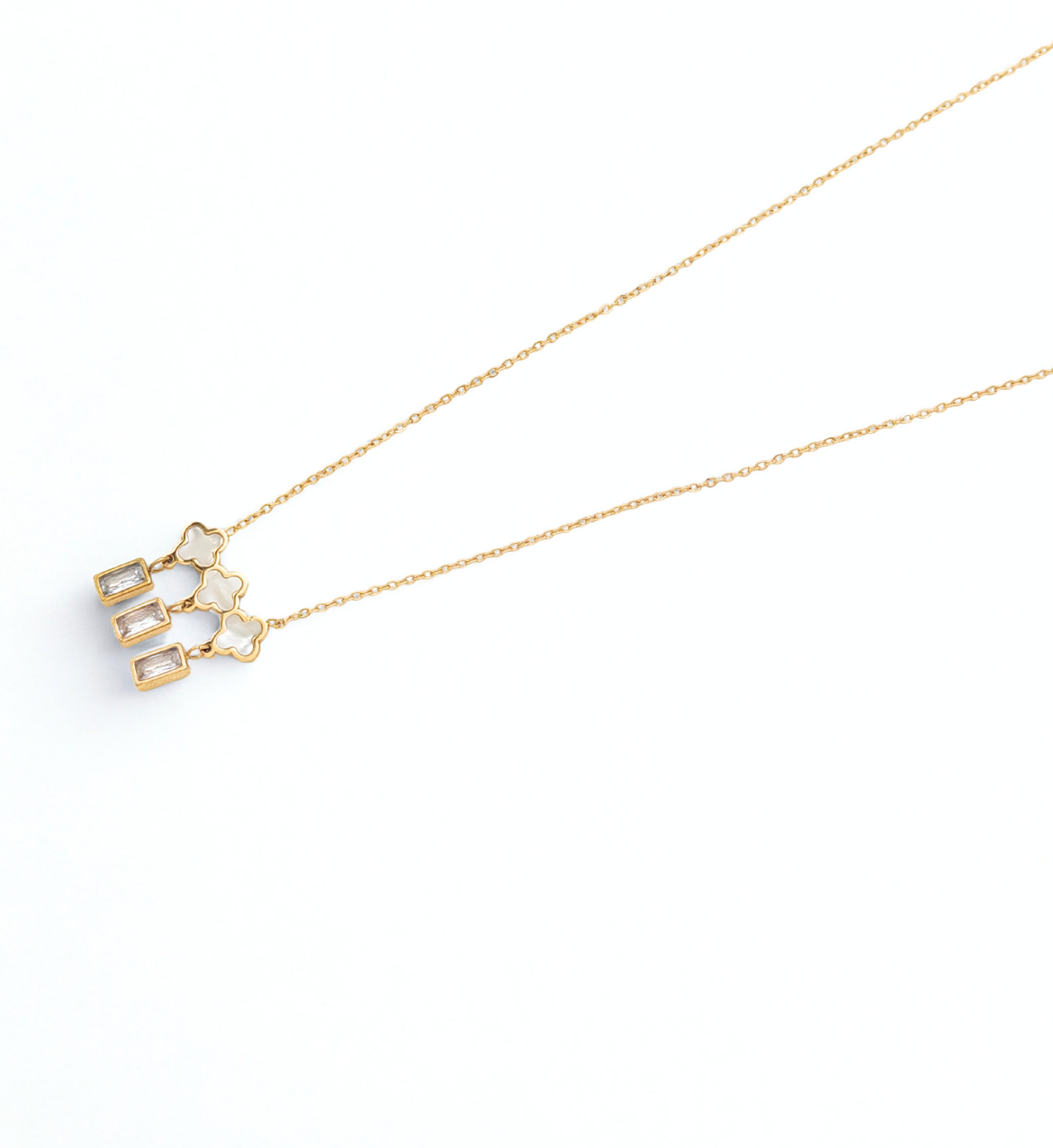 Geometric Dangle Pendant Necklace