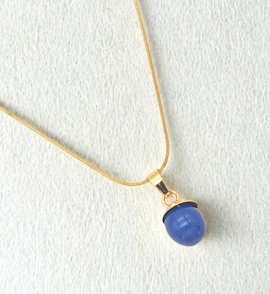 Blue Stone Charm Necklace