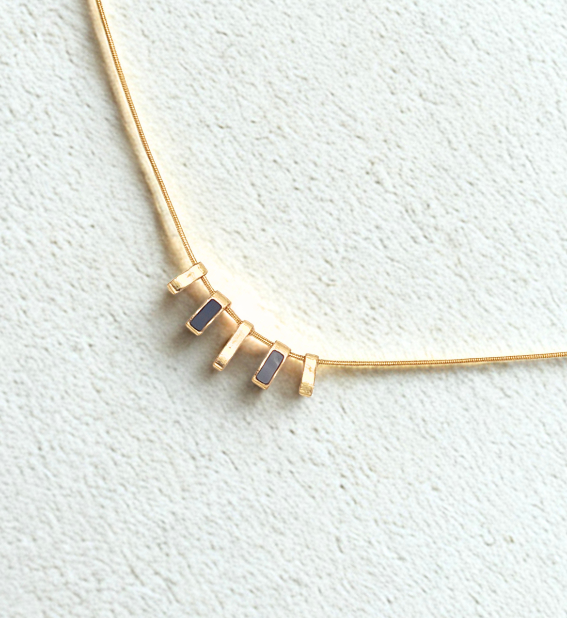 Multi-Bar Gold Pendant Necklace