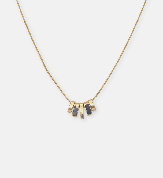 Multi-Bar Gold Pendant Necklace