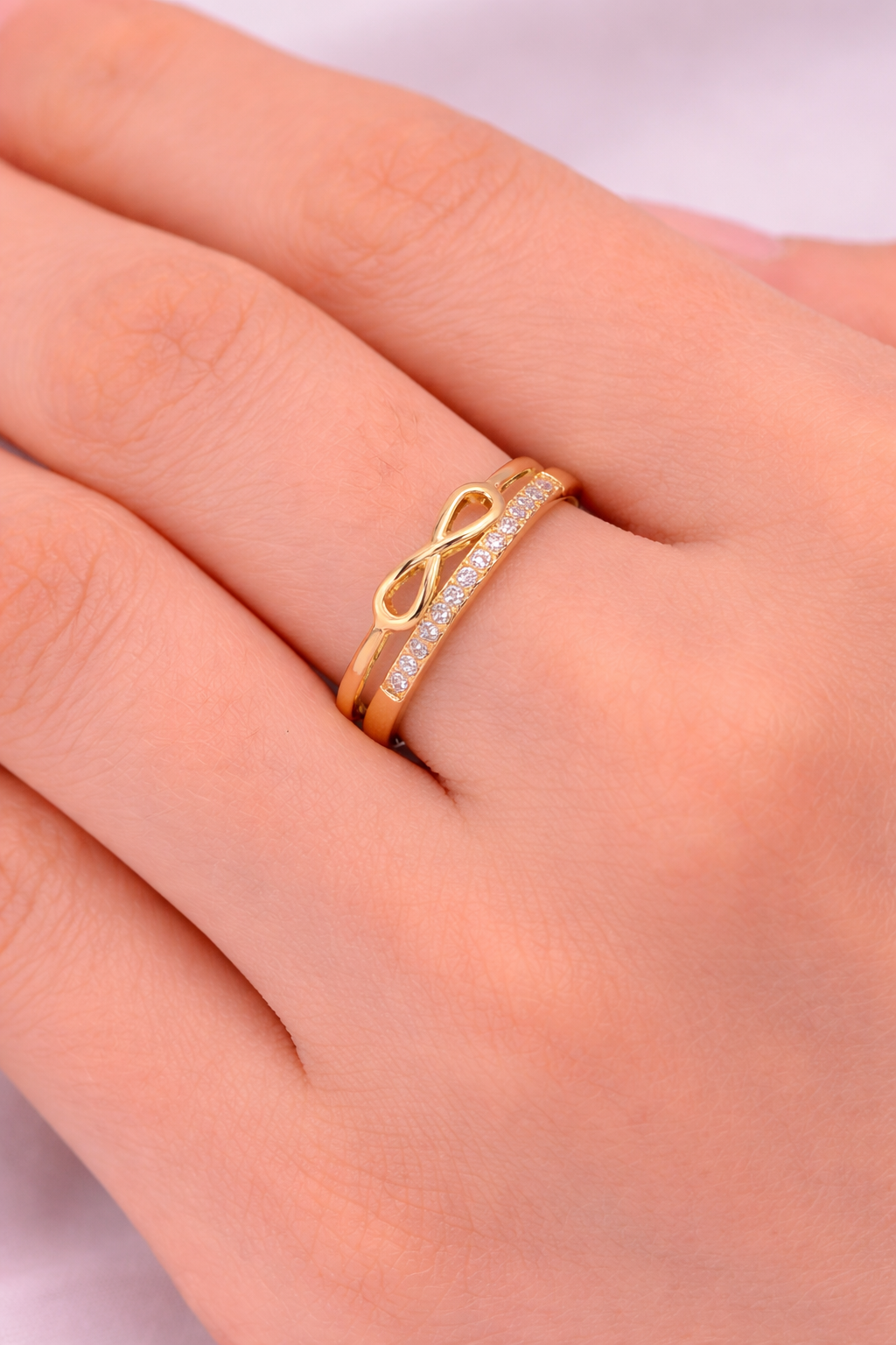 Infinity Crystal Ring