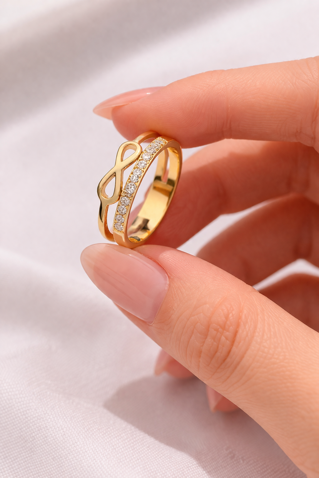 Infinity Crystal Ring
