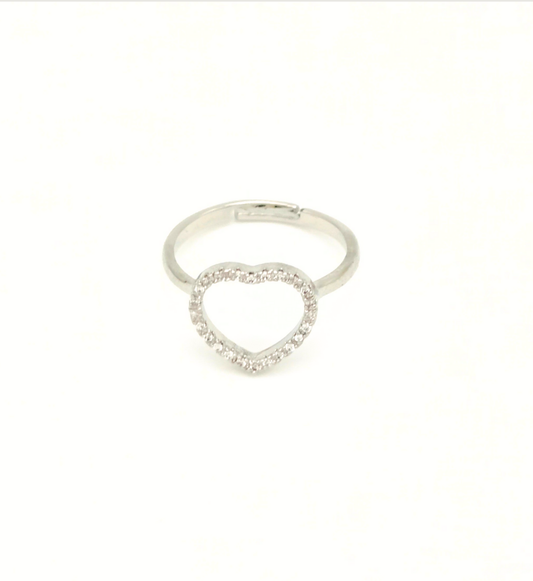 Sparkling Heart-Shaped Ring