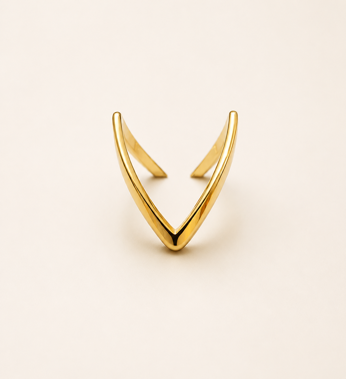 V Shaped Gold Ring