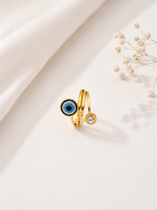 Evil Eye Gold Ring