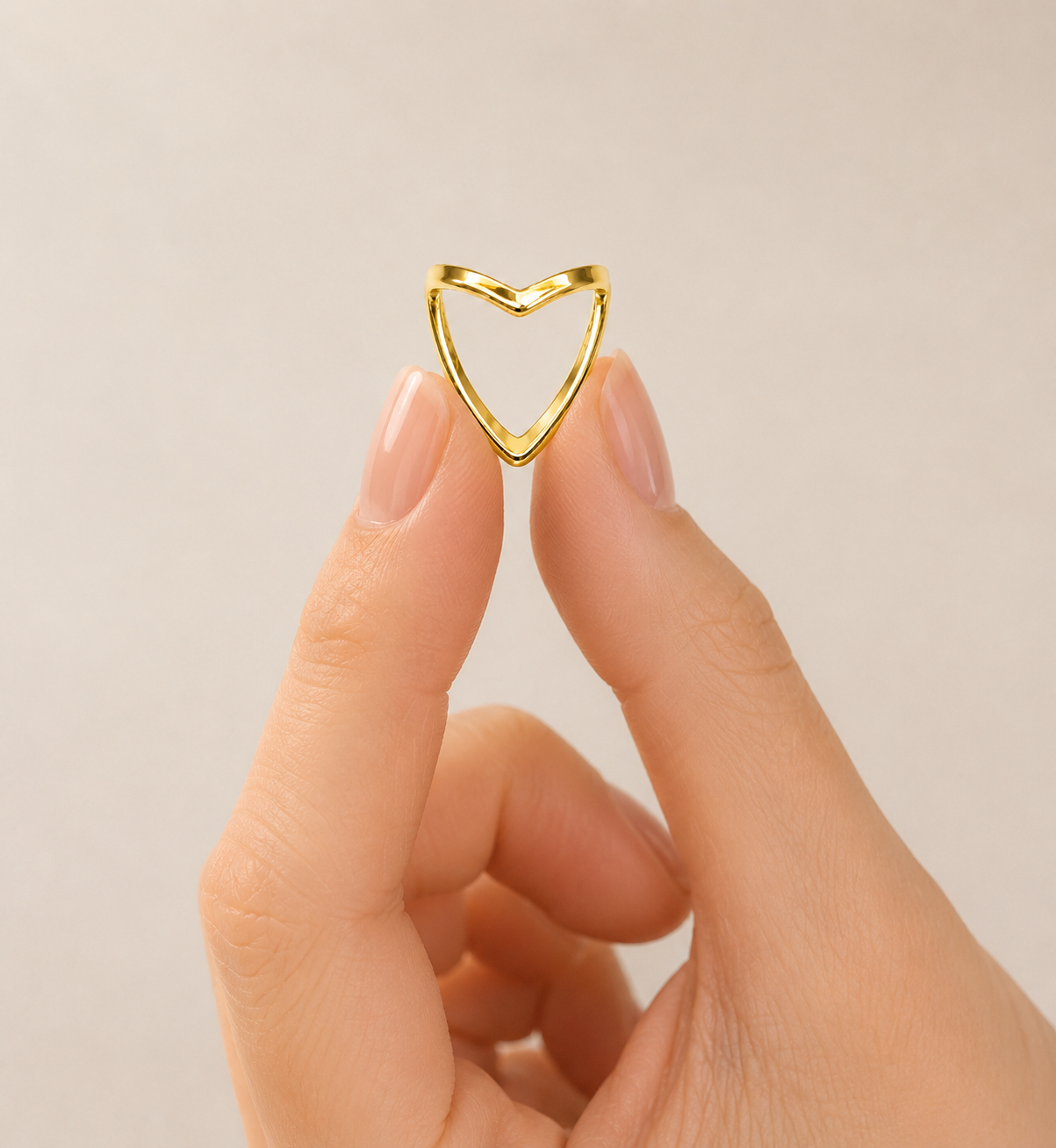 V Shaped Gold Ring