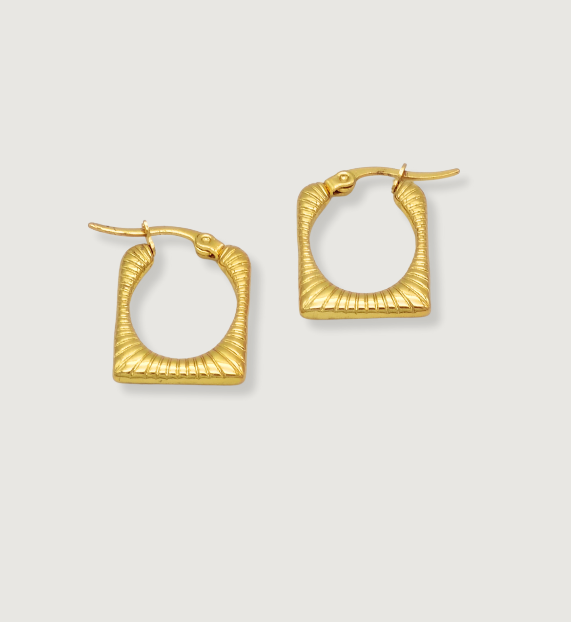 Textured Square Hoop Earrings