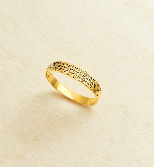 Textured Gold Bangle Bracelet