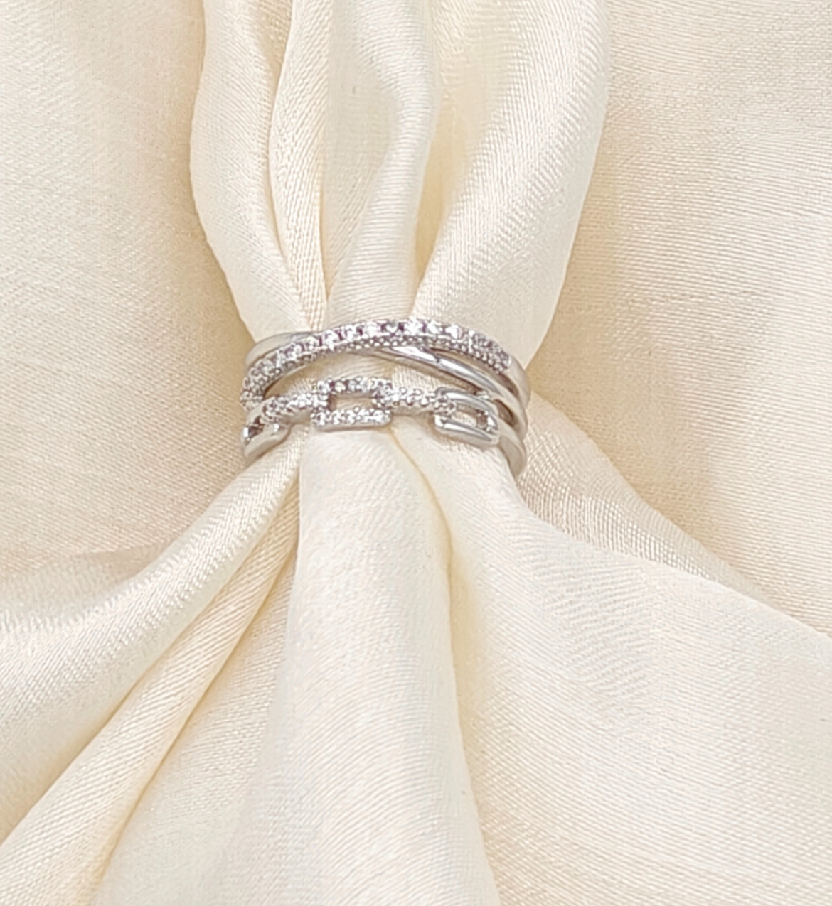 Silver Link Chain Ring