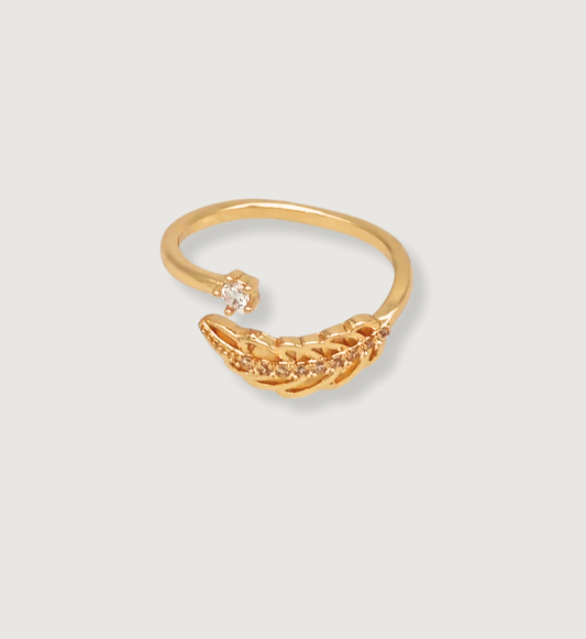Gold Leaf-Inspired Ring