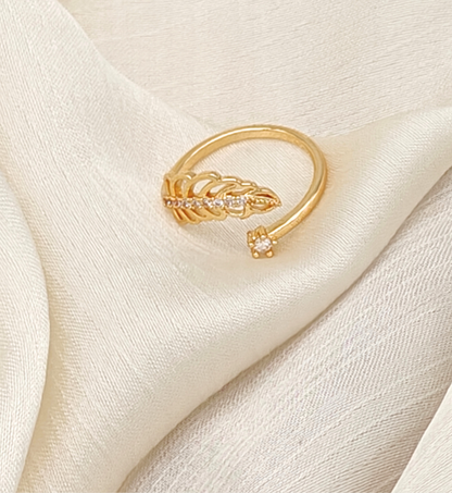 Gold Leaf-Inspired Ring