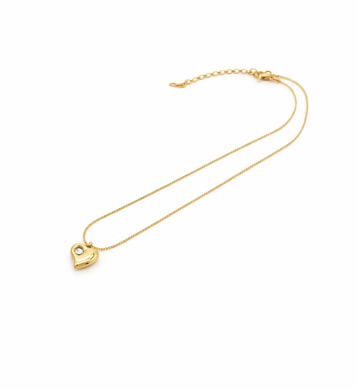 Heart-Shaped Pendant with Stone